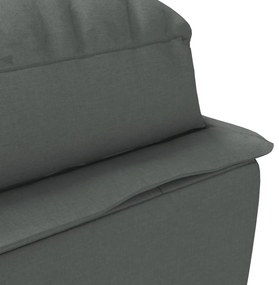 Chaise lounge com almofadões tecido cinzento-escuro
