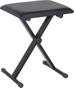 Banco de piano dobrável, banco de piano com altura ajustável entre 37 e 47 cm, assento estofado em PU e pés de metal antiderrapantes, capacidade de ca