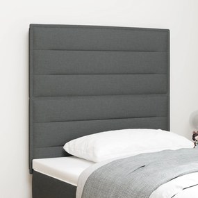 Cabeceira Design Linhas Cinza Escuro 80 cm Tecido