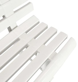 Banco de jardim 145,5 cm plástico branco