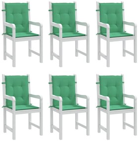 Almofadões lombares p/ cadeiras de jardim 6pcs oxford verde