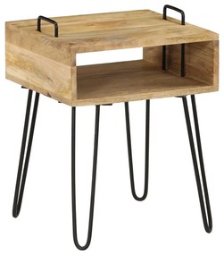 Mesa de cabeceira madeira de mangueira maciça 40x34x47 cm