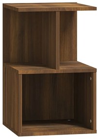 Mesa cabeceira 2pcs 35x35x55cm deriv. madeira carvalho castanho
