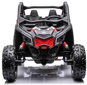 Carro elétrico para Crianças 4x4 Can-am Maverick, 2 lugares, suspensão dianteira e traseira, controle remoto 2,4 Ghz, bateria portátil, 4 motores de 3