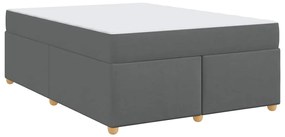 Estrutura de cama com colchão Cinzento escuro 160 x 200 cm