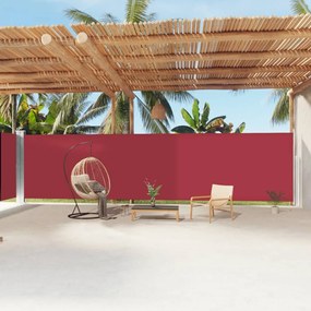 Toldo lateral retrátil 200x1200 cm vermelho