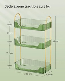 Organizador de maquilhagem para toucador – ideia para presente, verde claro