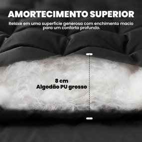 Esteira de Campismo Dobrável Portátil com Correias Antideslizante para Cama de Campismo Tenda Viagens Preto