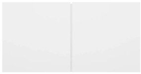7 pcs conjunto de móveis de TV derivados de madeira branco