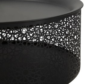 MESA DE APOIO Ø 35X50 CM DOURADA E PRETA
