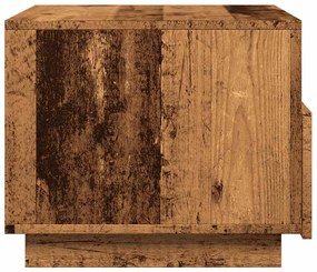 Mesa de centro com luzes LED 50x49x40 cm madeira velha