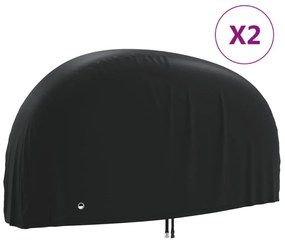 vidaXL Capas para bicicleta 2 pcs 200x70x110 cm tecido oxford 190T
