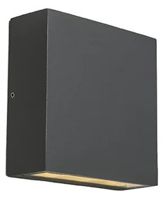 Candeeiro de parede exterior cinzento escuro IP54 com LED 2-luzes - Otan Design,Industrial,Moderno