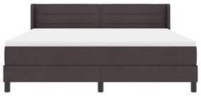Cama Box Marrom Escuro 180 x 200 cm Tecido e Espuma