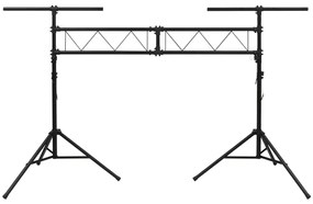 Suporte de iluminação 338x115x(180-300) cm aço preto