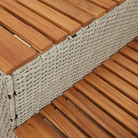 Degrau p/ hidromassagem 100x50x50,5 cm PE e acácia maciça