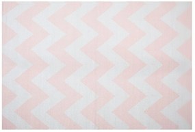 Tapete de área branco e rosa 140 x 200 cm KONARLI Beliani