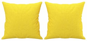 Sofá Foster - De 3 Lugares e 2 Almofadas Decorativas - Cor Amarelo - 1