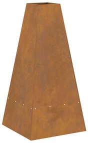 Churrasqueira com espaço pra lenha 50 x 50 x 100 cm - Aço envelhecido