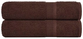 Toalhas de banho 2pcs 70x140 cm 360 gsm 100% algodão castanho