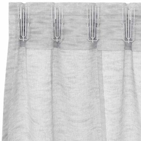 Cortinas 2 pcs Cinzento-claro 140 x 245 cm Poliéster