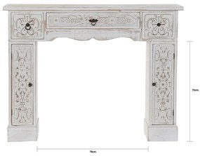 Frente de lareira DKD Home Decor Ferro 120 x 23 x 95 cm Metal Madeira de abeto 30 x 40 cm