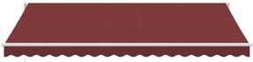 Toldo retrátil manual 450x300 cm bordô