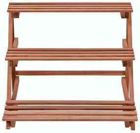 Suporte para plantas de 3 níveis madeira de cedro 48x45x40 cm