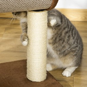 PawHut Árvore Arranhador para Gatos Médios Altura 104cm Torre de Escal