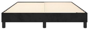 Estrutura de cama sem colchão 140x200 cm veludo preto