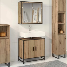 vidaXL Conjunto de Móveis para Banheiro 2 pcs Carvalho Artesanal