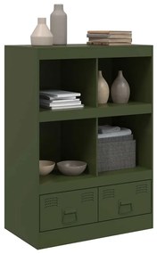 Aparador alto 67x39x95 cm aço verde azeitona
