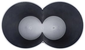 Caixote de lixo duplo 50 L preto