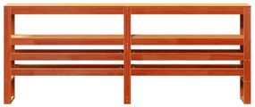 Cabeceira com prateleiras 200 cm pinho maciço castanho-mel