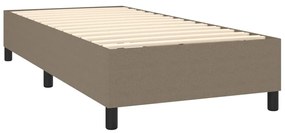 Cama com molas/colchão 80x200 cm tecido castanho-acinzentado