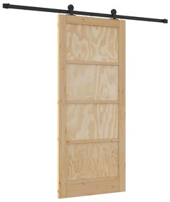 Porta Deslizante vidaXL com Conjunto de Hardware "ORKDAL" de Madeira M