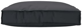 Almofada de Palete para Assento Preta 80x80x12 cm Tecido Oxford