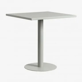 Mesa De Jardim Quadrada 70x70 Cm Em Ferro Mizzi Verde Cáqui - Sklum