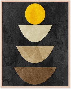 Impressão digital emoldurada Organic Shapes