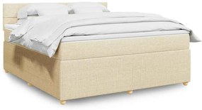 Cama com molas/colchão 180x200 cm tecido cor creme