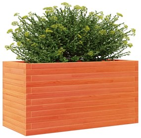Vaso/floreira de jardim 90x40x46 cm pinho maciço castanho-mel