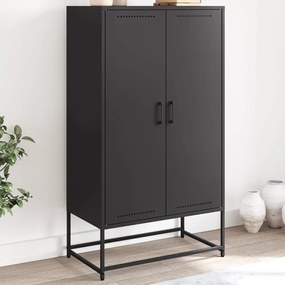 vidaXL Aparador alto 68,5x38,5x123,5 cm aço preto