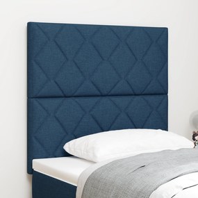 Cabeceira vidaXL Design de Losangos Azul 100 cm Tecido, Cabeceira vida