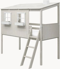 Cama para crianças em madeira com escada e grade de segurança Classic 1/1
