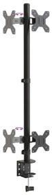 Suporte duplo para monitor VESA 75/100 mm aço preto