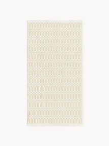 Tapete artesanal para interior e exterior com padrão geométrico Rune