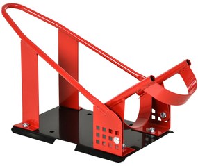 HOMCOM Cavalete Traseiro para Mota com Comprimento Ajustável Elevador Universal com Estrutura Metálica Capacidade 450 kg 51-69x27,5x34 cm Preto