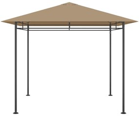 Gazebo 3x3x2,7 m 180 g/m² cinzento-acastanhado