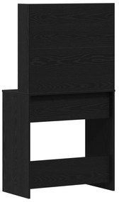 Mesa de Maquiagem em Carvalho Preto com Espelho - 74,5 x 40 x 141 cm