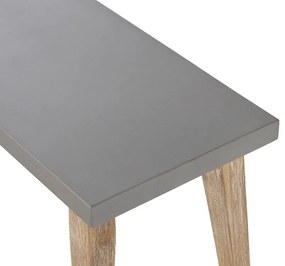 Conjunto de jardim para 6 com mesa e 2 bancos em cimento cinzento ORIA Beliani